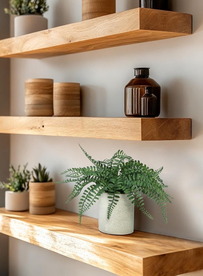 DuHouse Artificial Fern Potted Plant, Fake Greenery Plants in Pot, Faux Plant for Home Office Desk Shelf Bathroom Kitchen Farmhouse Tabletop Decoration - Image 4